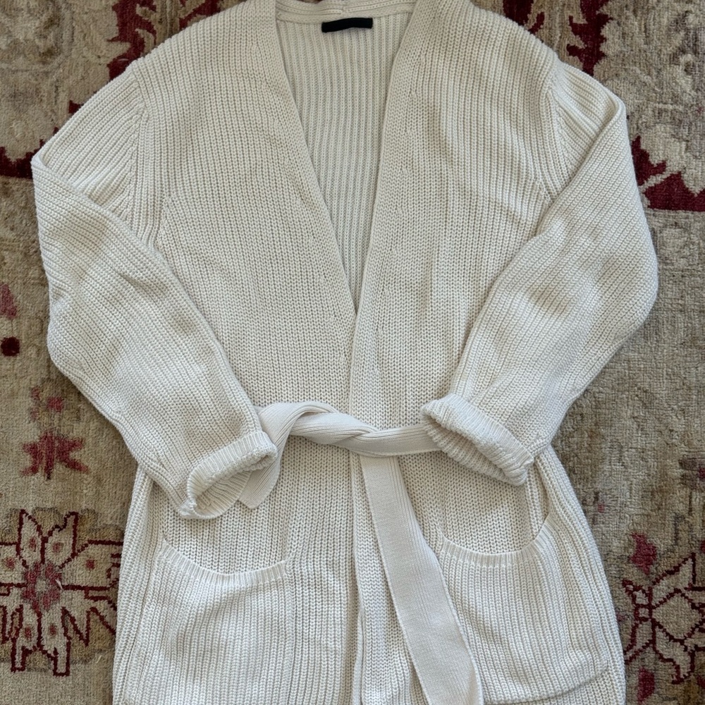 Jenni Kayne 100% cotton tunic length, tie sweater